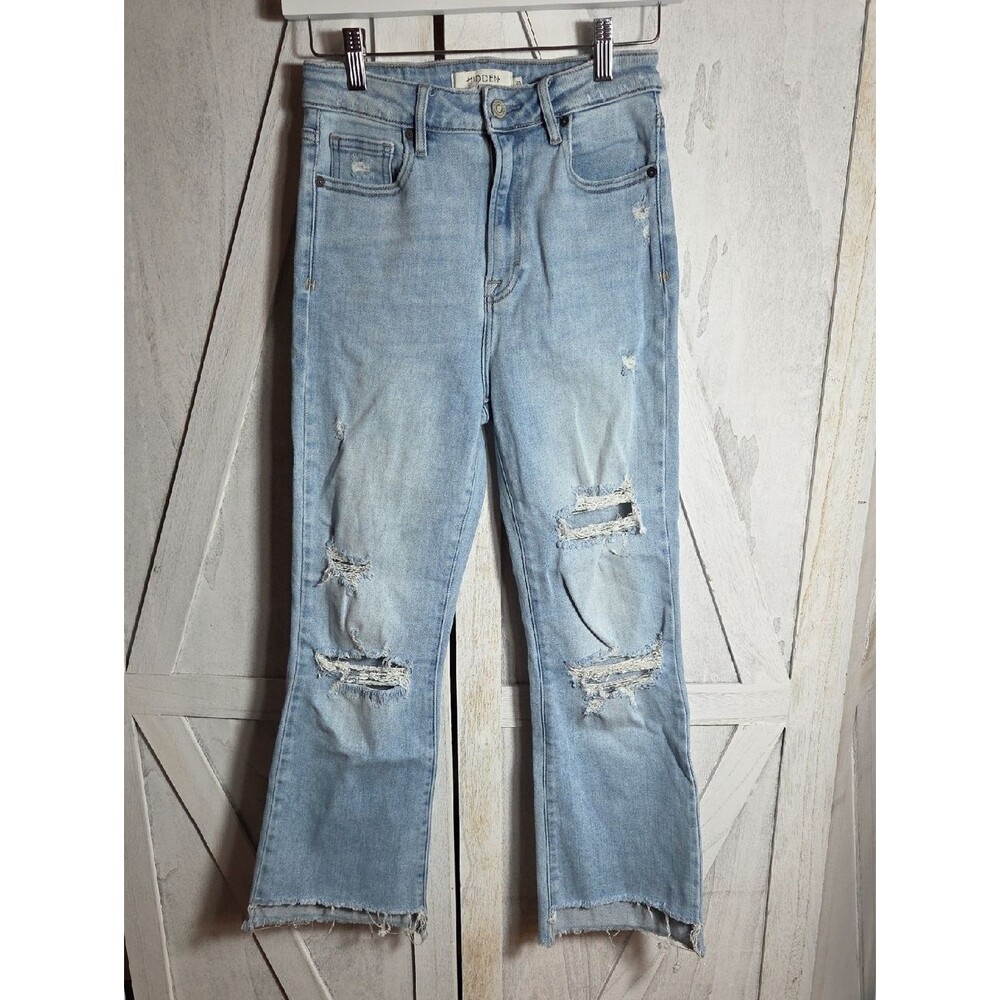 Hidden Distressed Bootcut Jeans Size 26